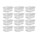 Kit 12 Potes com Trava Transparente Reutilizáveis